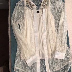 Midnight Velvet two piece blouse set .